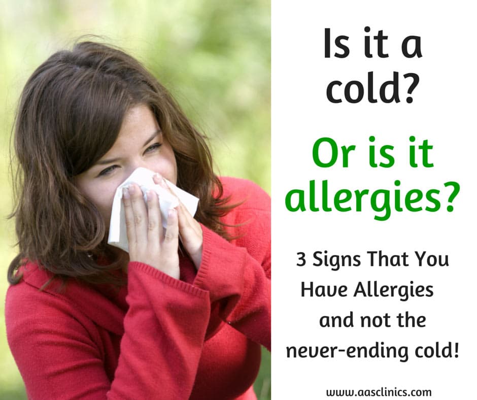 3 Signs You Have Allergies (and not a head cold!)