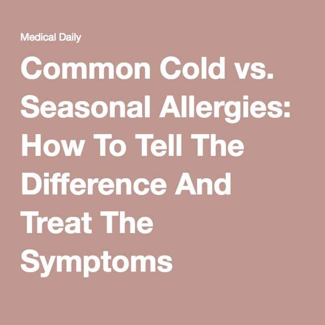 9 best Colds vs. Allergies images on Pinterest