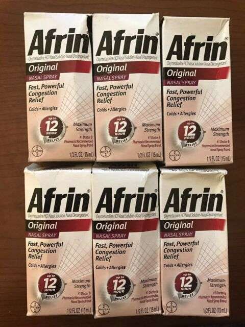 Afrin Original Nasal Spray 12hr Relief 0.5oz ...