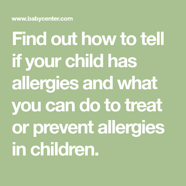 Allergies in babies (With images)