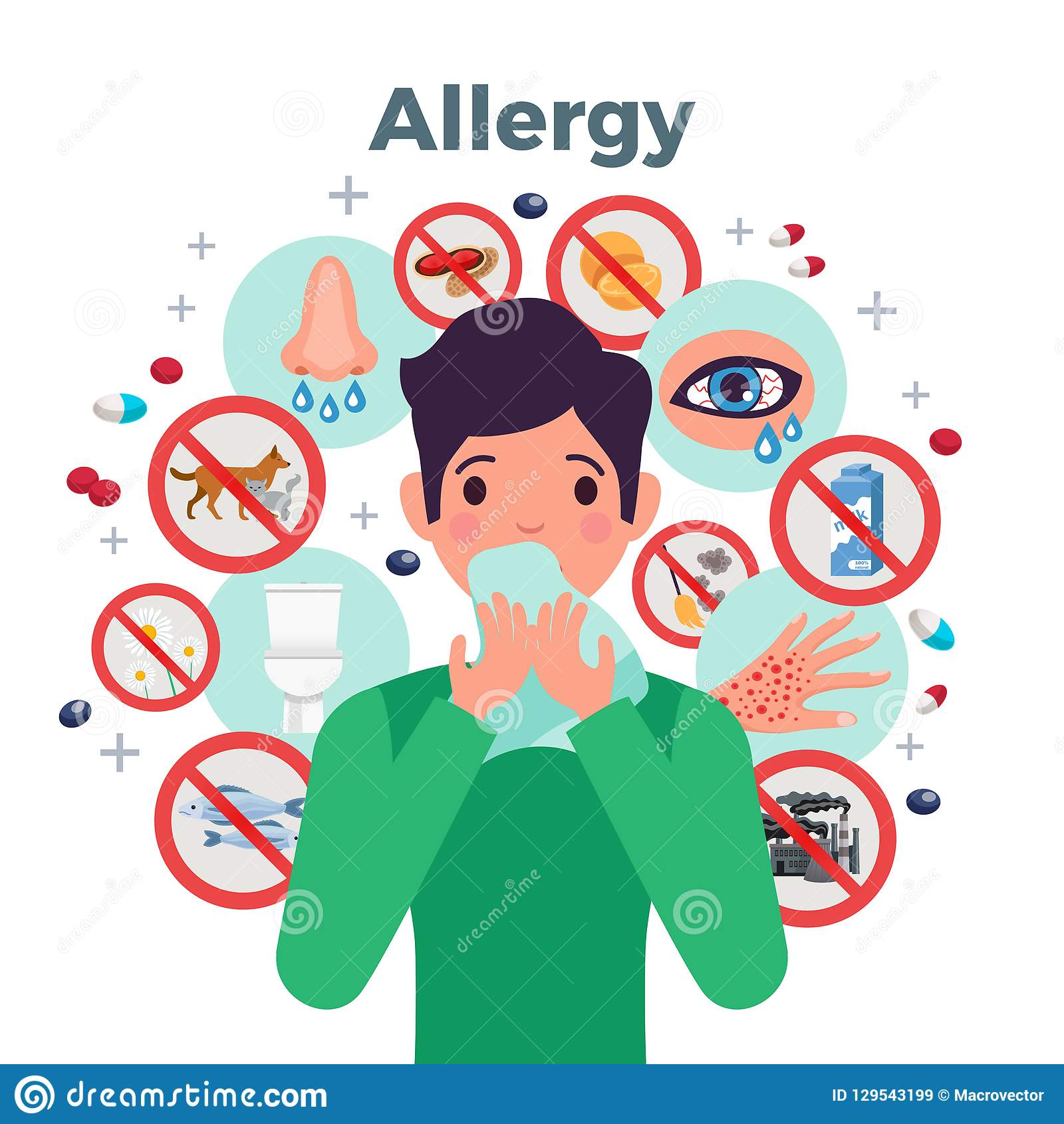 Allergy Concept Illustration Stock Vector