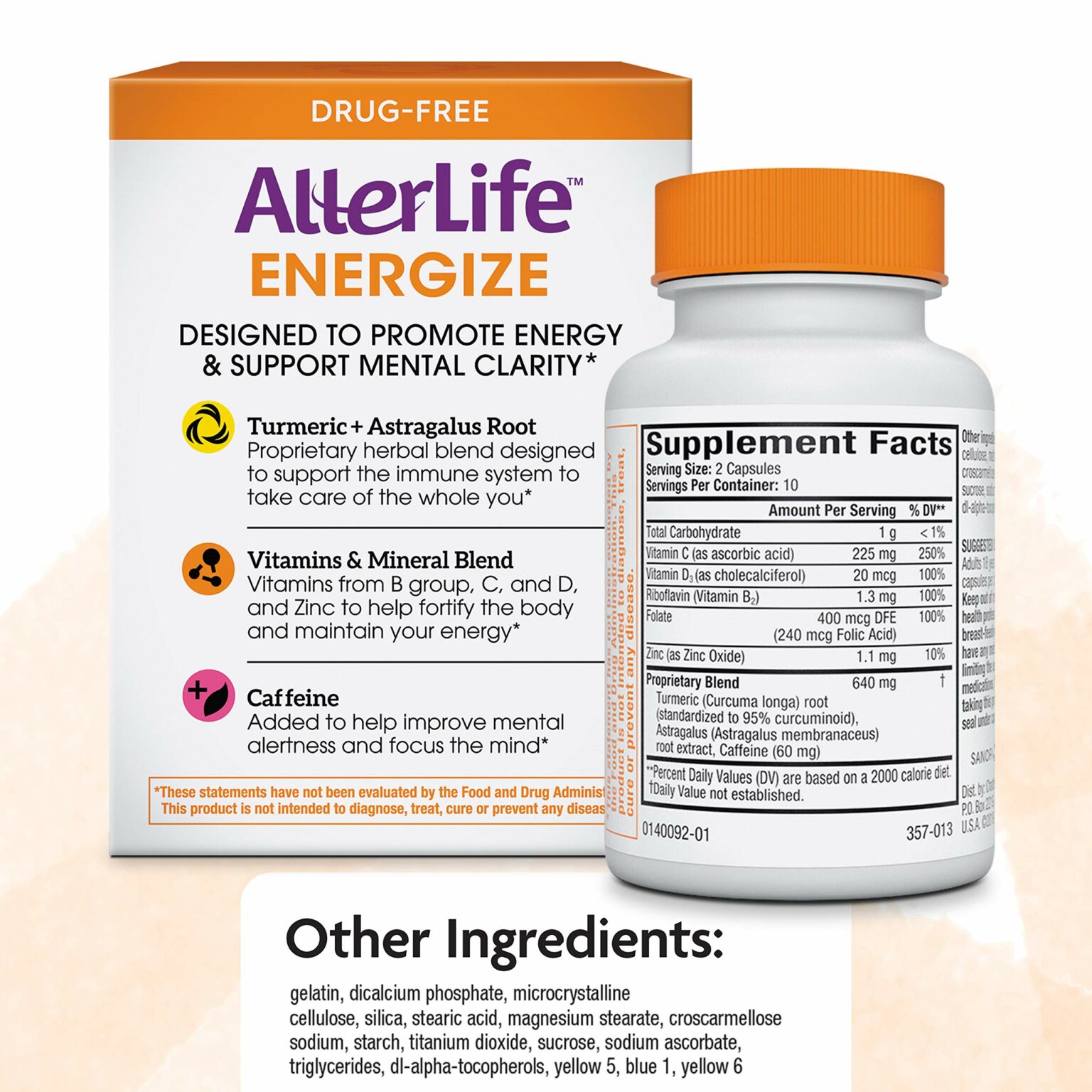 Allerlife Energize Capsules, Daily Allergy Supplements and Energy ...