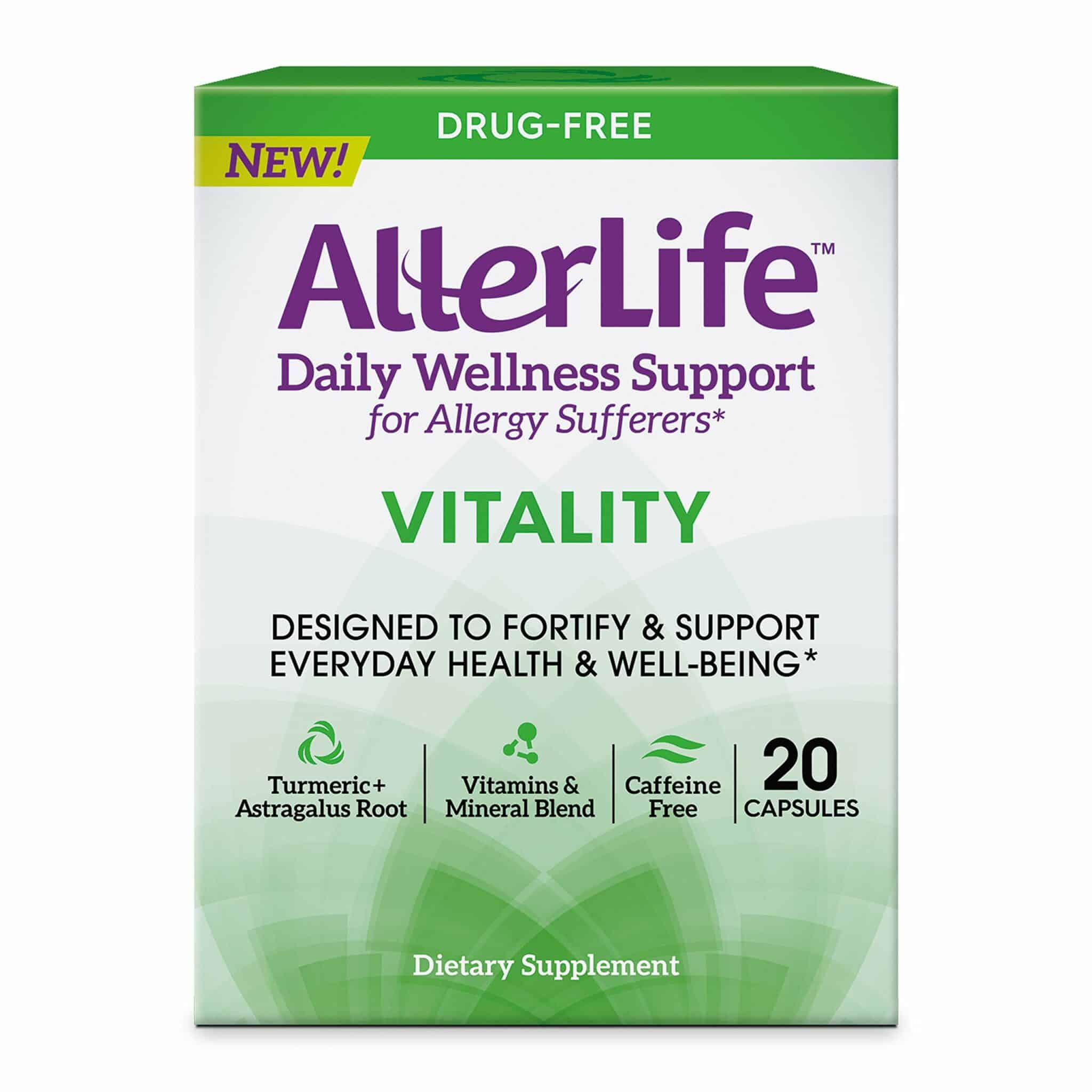 Allerlife Vitality Capsules, Daily Allergy Supplements for Everyday ...