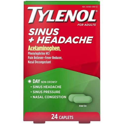 Amazon: 24 Count Tylenol Sinus + Headache Non