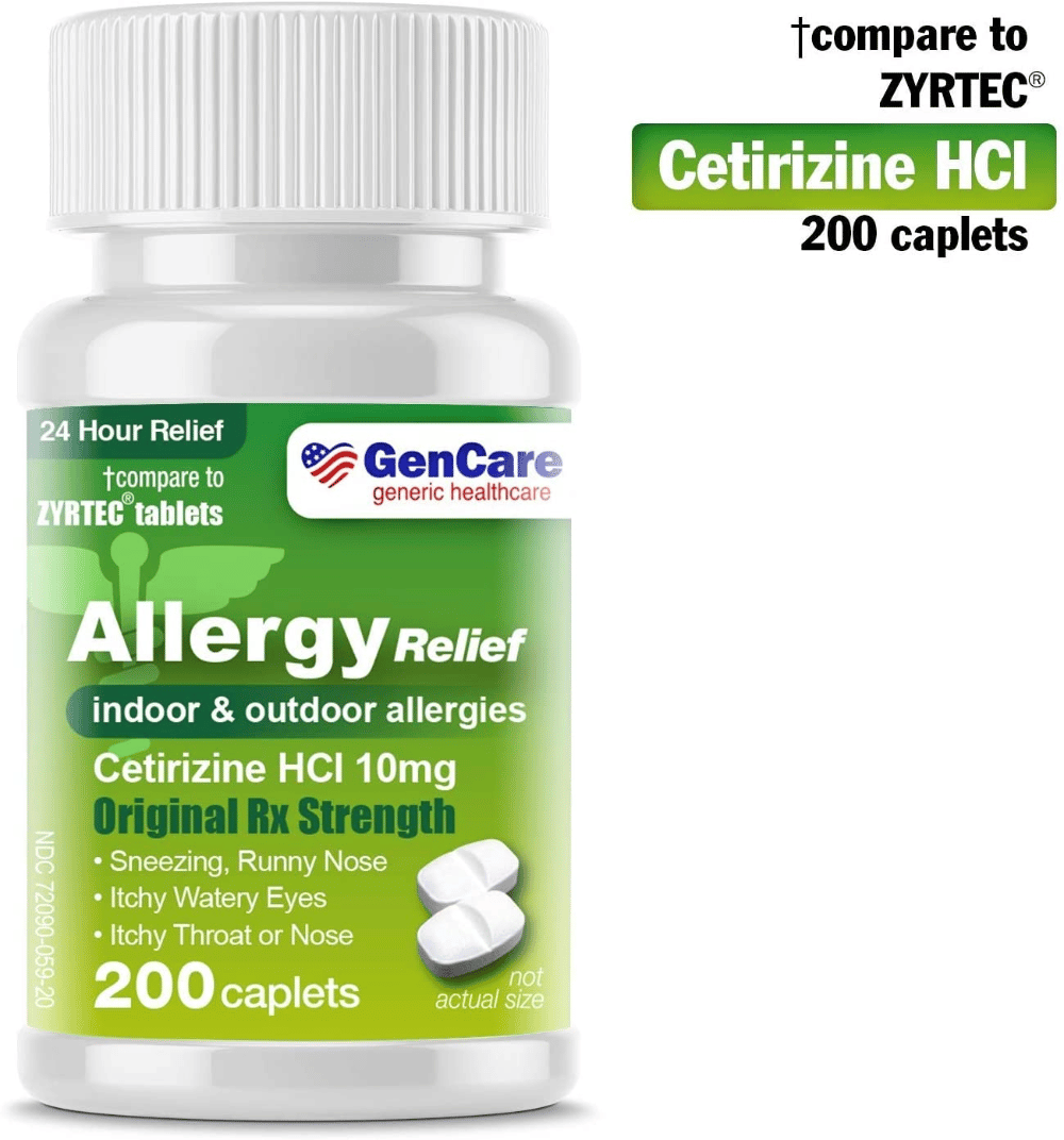 Amazon.com: GenCare Cetirizine HCL 10 mg (200 Count)