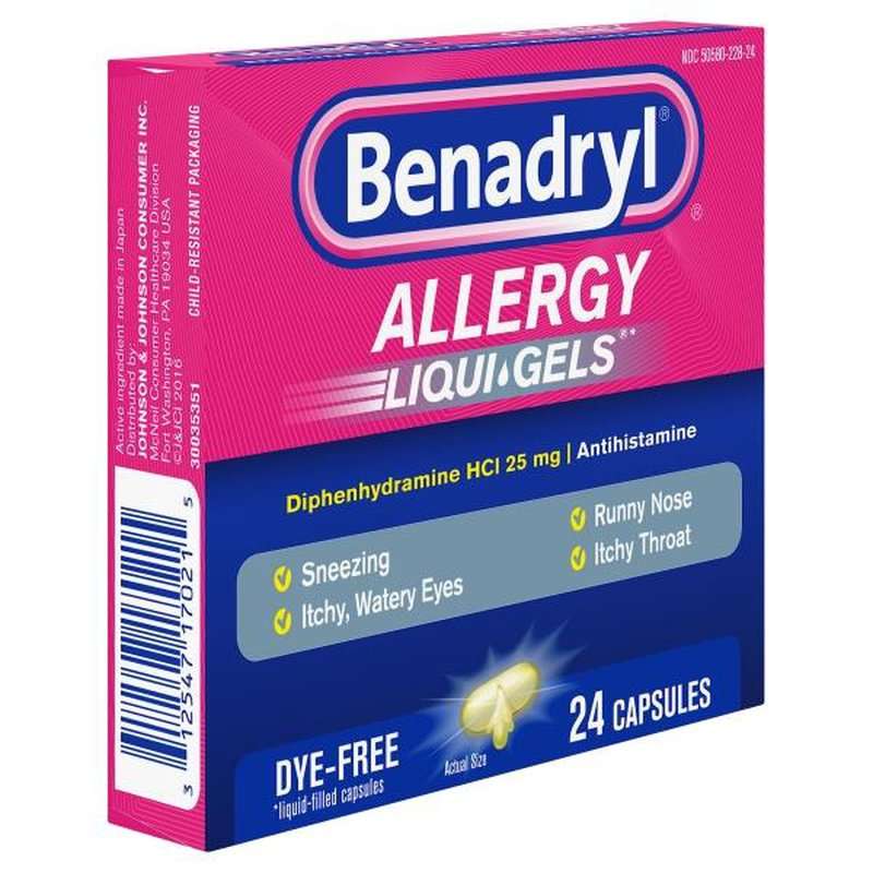Benadryl Allergy Dye