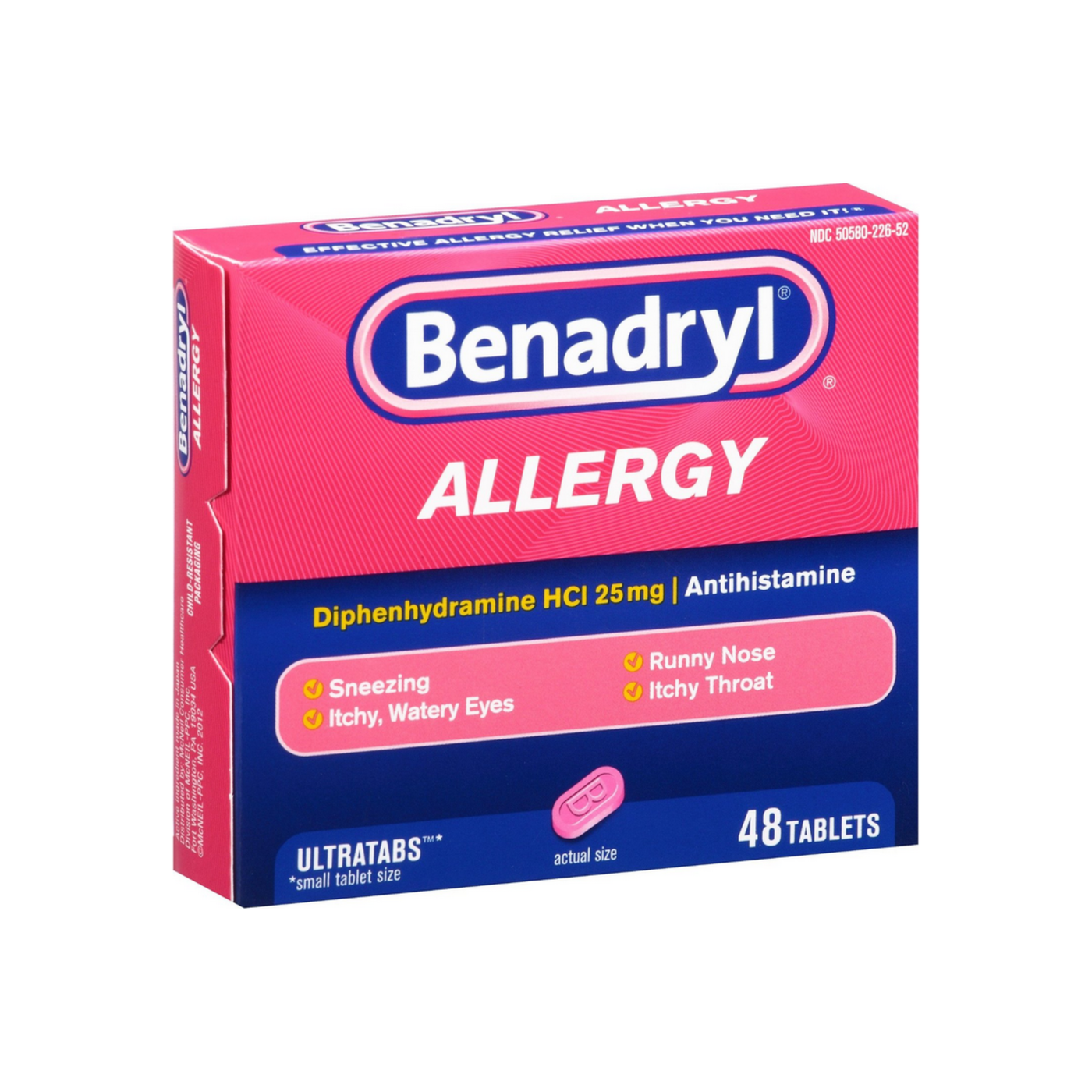 Benadryl Allergy Relief, Ultratab Tablets 48 ea  SaludPPE