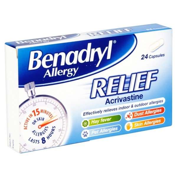 Buy Benadryl Allergy Relief Capsules 24s