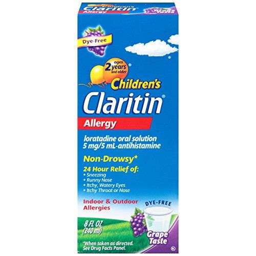 Claritin Childrens Allergy NonDrowsy Syrup Grape 8 oz ...