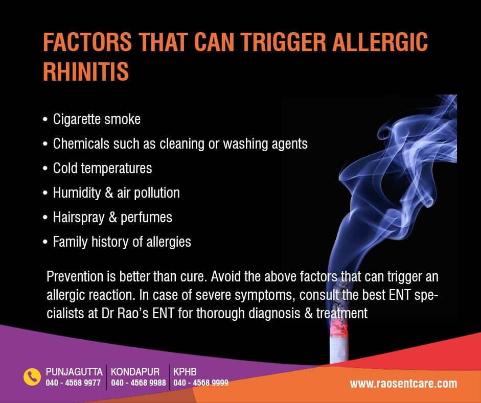 Factors that can trigger Allergic Rhinitis https://raosentcare.com ...