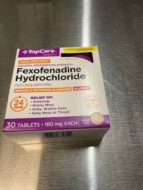 Fexofenadine 180 MG Antihistamine Anti Allergy Generic for ...
