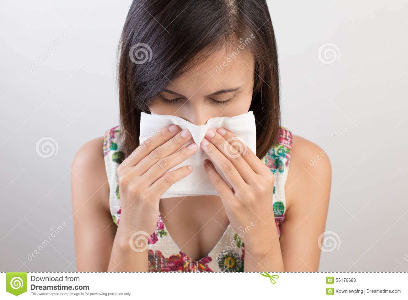 Flu Cold Or Allergy Symptom Stock Photo