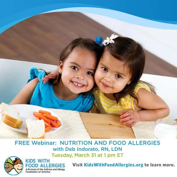 FREE WEBINAR: Nutrition and the Child With Food Allergies