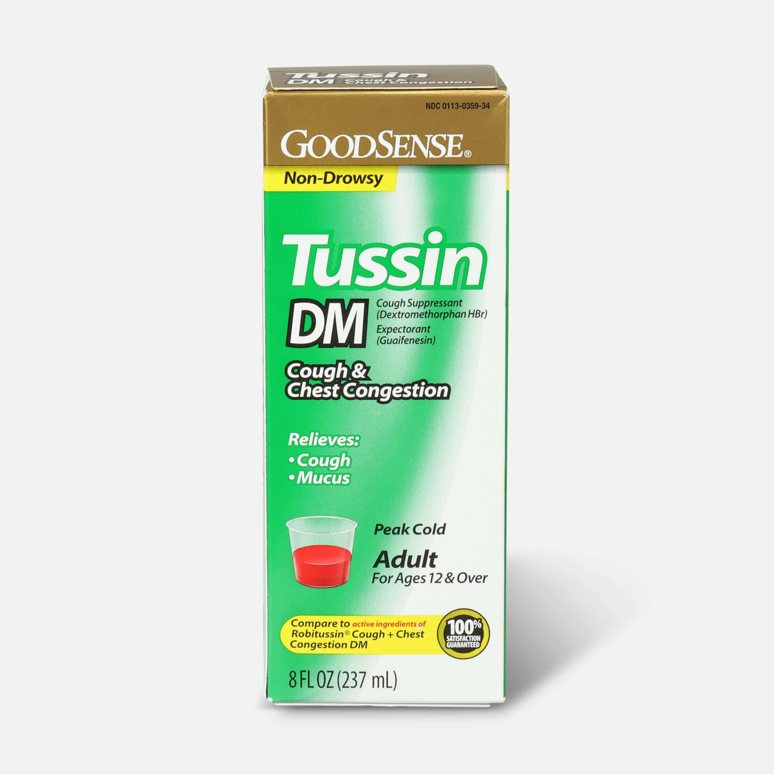 GoodSense® Tussin DM Cough Syrup 8 oz, For Children and Adults