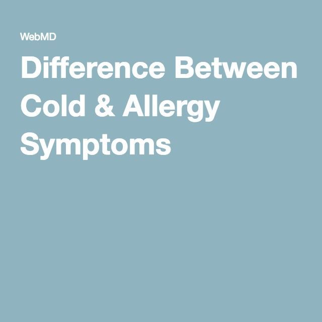 Is It a Common Cold or Allergies?