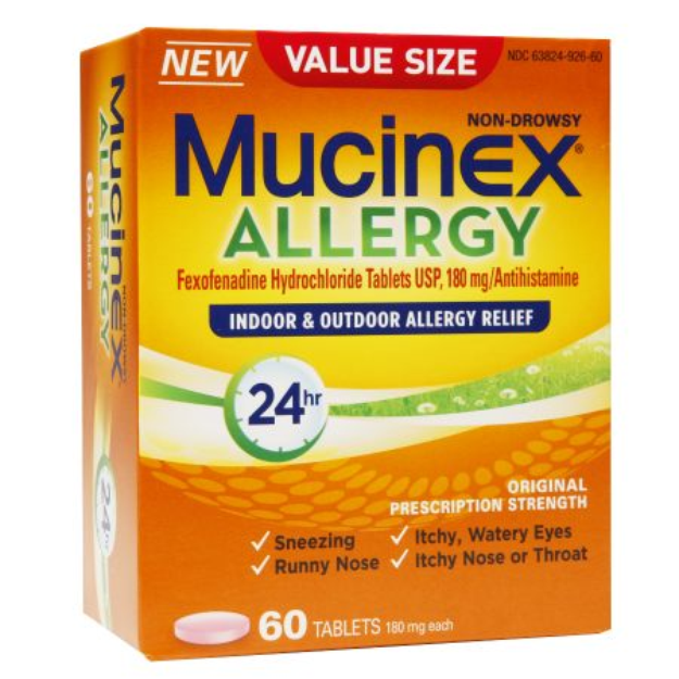 Mucinex Allergy 24 Hour Adult Tablets, 60 ea Reviews 2021