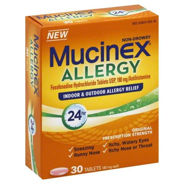 Mucinex Allergy Indoor &  Outdoor Allergy Relief Tablets ...