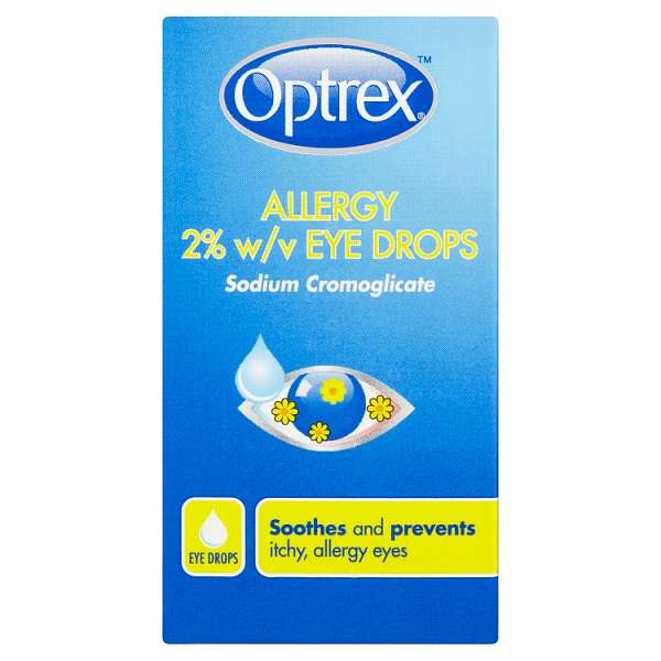 Optrex Allergy 2% w/v Eye Drops Sodium Cromoglicate 10ml  Pharmacy for ...
