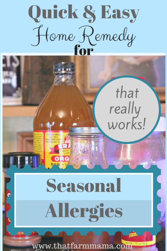 Quick &  Easy Home Remedy for Seasonal Allergies