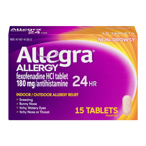 Save on Allegra Allergy Relief 24 Hour Tablets Order Online Delivery ...