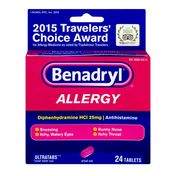 Save on Benadryl Allergy Ultratabs 25mg Order Online Delivery