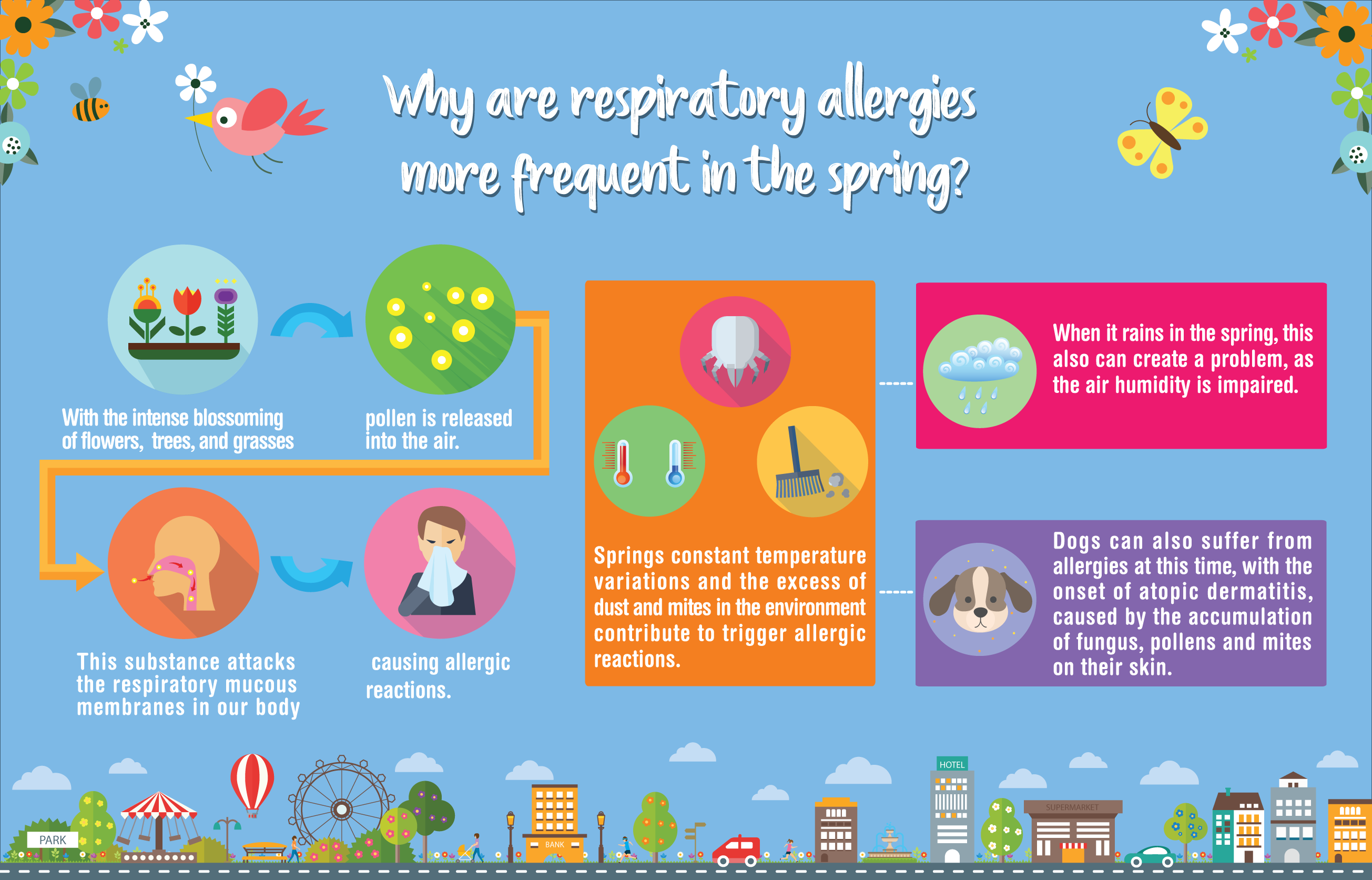 Spring allergies infographic