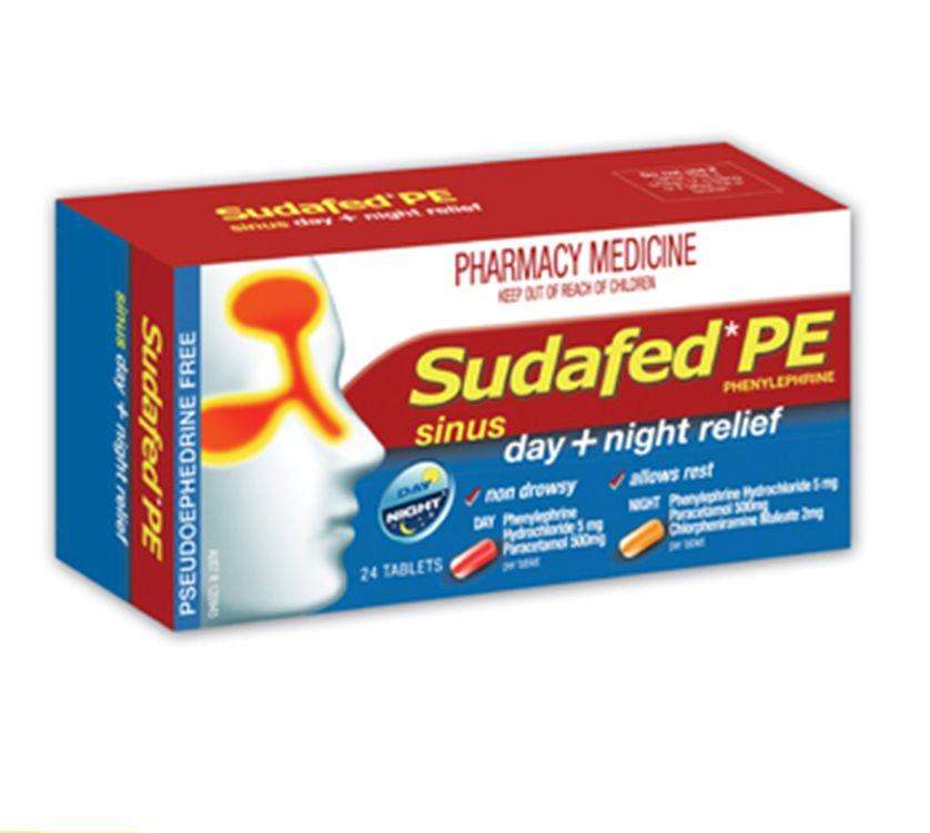 SUDAFED® PE Sinus Day + Night Relief