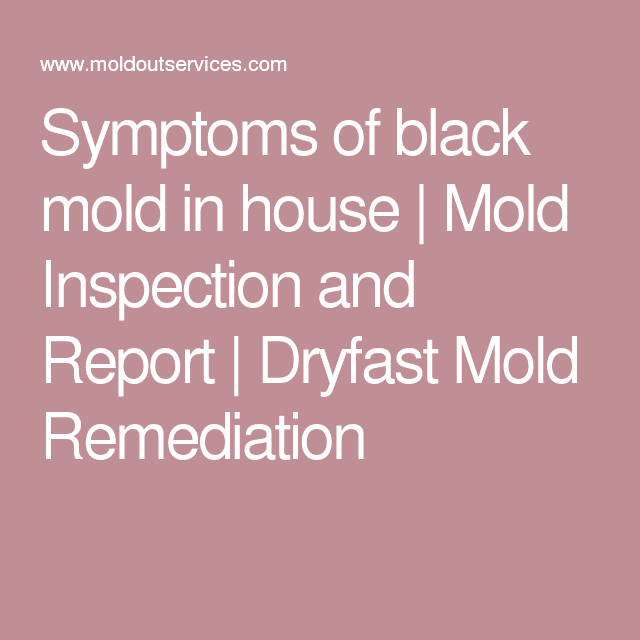 Symptoms of black mold in house