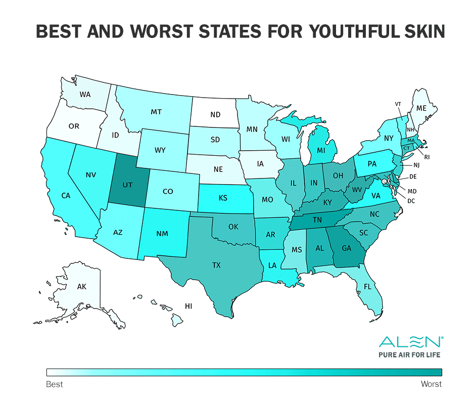 The Best and Worst US States For Skin Health