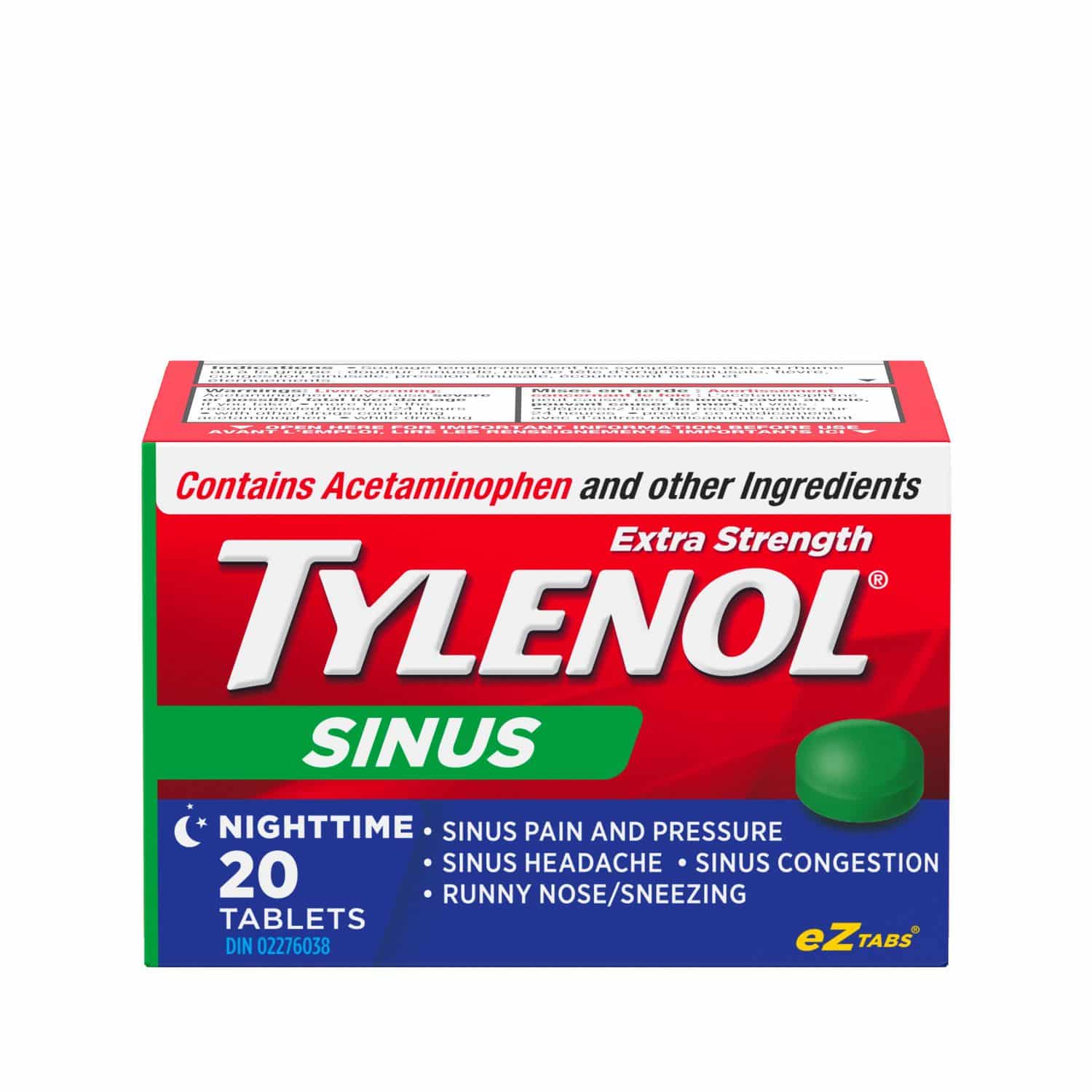 Tylenol® Tylenol Sinus 20 Extra Strength Nighttime Tablets