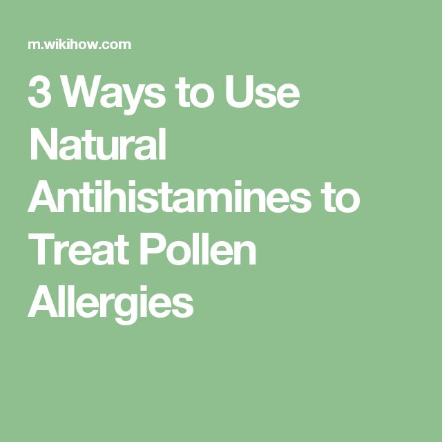 Use Natural Antihistamines to Treat Pollen Allergies