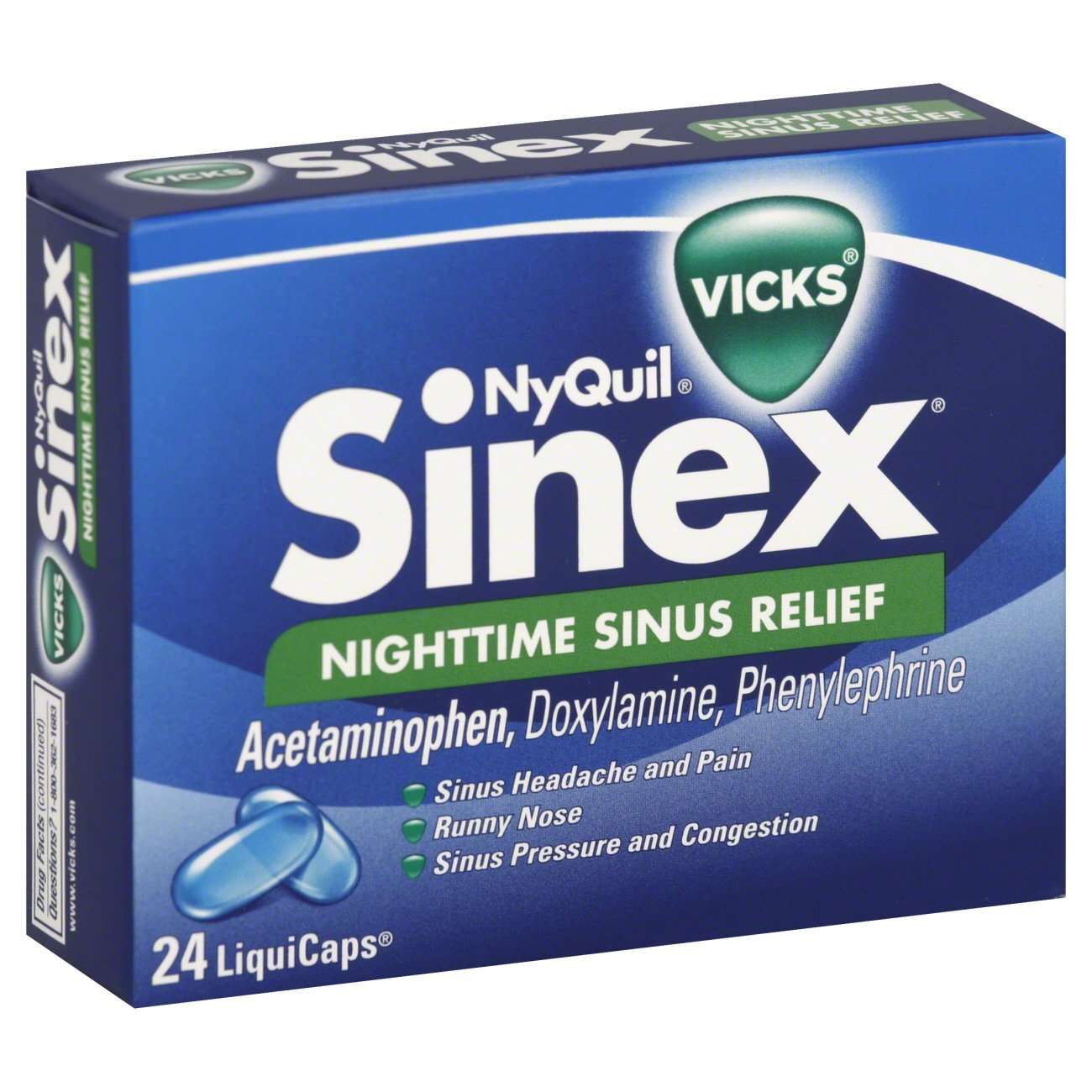 Vicks NyQuil Sinex Nighttime Sinus Relief LiquiCaps