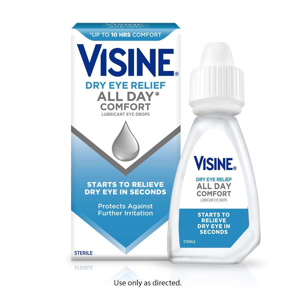 VISINEÂ® Dry Eye Relief All Day Comfort Lubricant Eye Drops ...