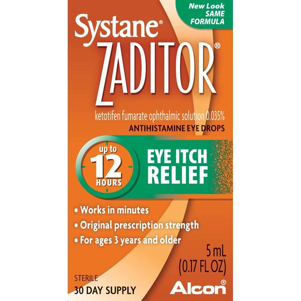 Zaditor Antihistamine Eye Drops, OTC Allergy Symptom ...