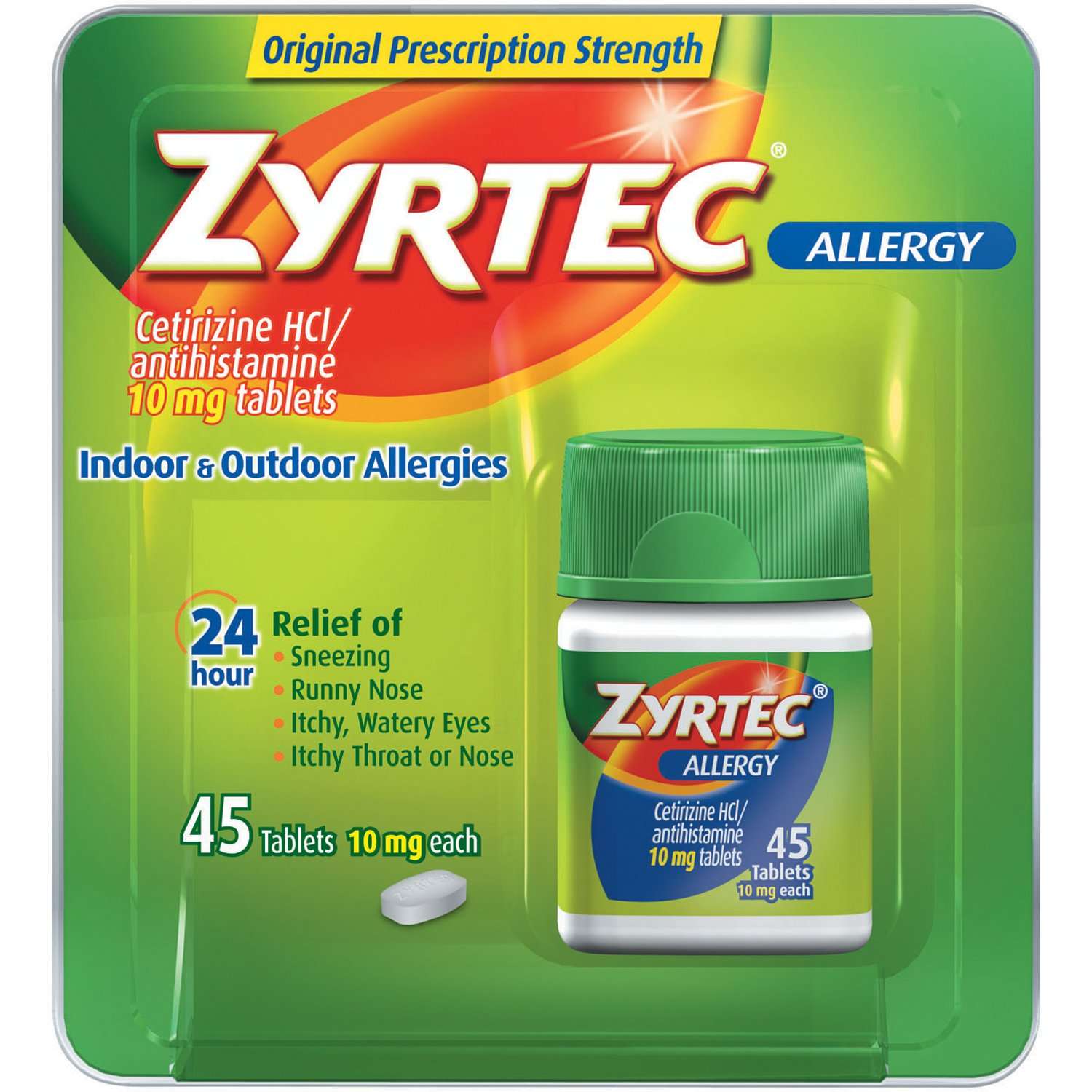 Zyrtec Allergy, Tablets, 45 tablets